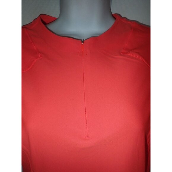 Athleta Pacifica II Perforated Mesh Rashguard Tee Size XS Coral Athletic Top - Picture 5 of 9
